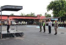 Kapolres Batola AKBP Mugi Sekar Jaya, Pimpin Apel Gelar Pasukan Operasi Lilin Intan 2018.