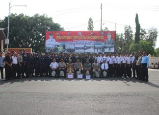 Polres Batola, Gelar Apel Bersama HUT Satpam Ke 38