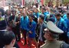 Demo Mahasiswa PMII Ramaikan Pelantikan Wakil Rakyat Kabupaten Banjar terpilih periode 2019-2024.