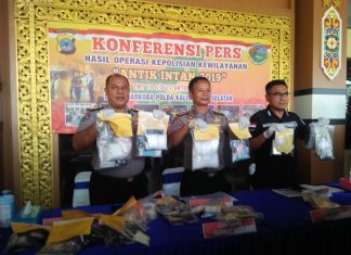 Ribuan gram sabu berhasil diamankan Polda Kalsel, dalam Operasi Intan 2019,