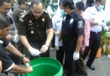 Kejari Kabupaten Banjar, bersama instansi terkait musnahkan barang bukti sejumlah aksi kejahatan