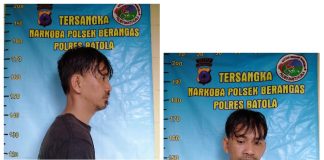 Polsek Berangas lakukan proses penyidikan terhadap Pelaku pembawa sabu 93,73 gram