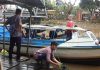 Klotok jemaah haulan asal Katingan Kalteng, pertama merapat di Dermaga Klotok Murung Martapura
