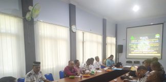 Aspihani, pimpin rapat internal Dinas Perhubungan Banjar, terkait pemantapan persiapan menyongsong kegiatan haul Guru Sekumpul
