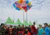 Bupati Balangan lepas balon ke udara, menandai di bukanya Car Free Day Balangan 2020