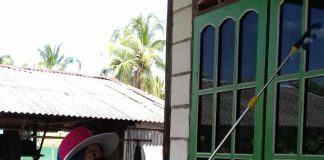 16 desa di Kecamatan Tamban lakukan penyemprotan disinfektan untuk memutus mata rantai Covid-19