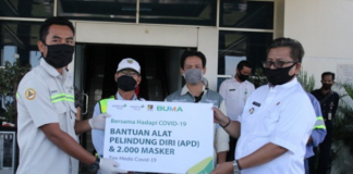 Dukung percepatan penanganan Covid-19, PT.Adaro bersama BRI, bantu APD, masker dan sabun antiseptik