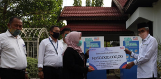 BRI Cabang Martapura, bantu 500 paket sembako, untuk warga terdampak Corona