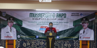 Setda Banjar HM.Hilman, buka acara Musrenbang Kabupaten Banjar tahun 2021