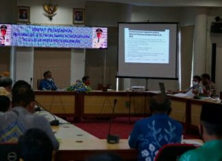 Setda Balangan pimpin rapat bersama persiapkan upacara peringatan HUT RI ke 75