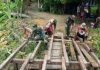 Jembatan dan moshalla menjadi target perbaikan satgas TMMD 108 Kodim 1005/Marabahan