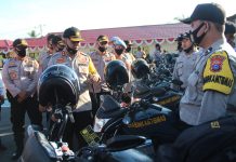 Apel siaga karhutla 2020, Polres Batola lakukan pengecekan kelengkapan kendaraan patroli roda 2