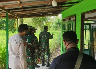 Warga Desa Sungai Telan Besar, senang mushola mereka di perbaiki satgas TMMD