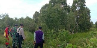 Antisipasi karhutla, anggota satgas TMMD bersama Polri dan BPBD lakukan patroli rutin