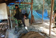 Satgas TMMD Kodim 1006/Martapura, bedah rumah tak layak huni milik warga Biih Karang Intan