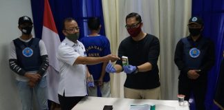 Seorang pelaku pengedar narkoba di kawasan Desa Hamparaya, ditangkap BNNK