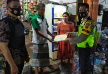 Polsek Rantau Badauh Batola, melaksanakan sosialisasi pendisiplinan ditengah kebiasaan baru