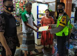 Polsek Rantau Badauh Batola, melaksanakan sosialisasi pendisiplinan ditengah kebiasaan baru