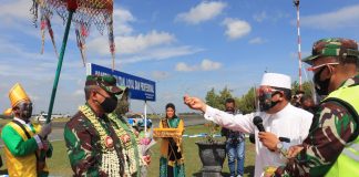 Disambut ritual tampung tawar, Pangdam VI Mulawarman berkunjung ke Banjarmasin