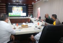 Bupati H. Khalillurahman ikuti Rakorsus penegakan disiplin protokol kesehatan