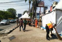 Tiga pilar Kebon Jeruk gelar ops yustisi, sebanyak 19 orang di berikan sanksi