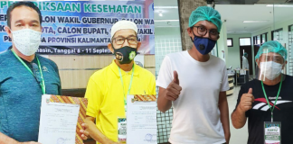 Jalani tes kesehatan, Dua Paslon Pilkada Kabupaten Banjar 2020 negatif Covid-19