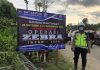 Sosialisasikan Operasi Zebra 2020, Sat Lantas Polres Batola pasang spanduk
