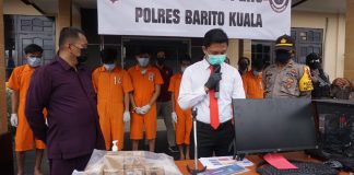 Komplotan penyebar konten pornografi di Tamban,di gulung polisi
