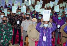 Noormiliyani hadiri penyerahan sertipikat tanah secara virtual dari presiden