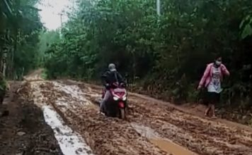 Ruas jalan Desa Hauwai-Desa Aniungan, bakal di aspal