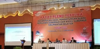 KPU Kalsel umumkan hasil perolehan suara pilgub dan wagub 2020