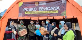 Tim relawan gabungan, salurkan bantuan logistik bagi warga terdampak banjir di Liang Anggang