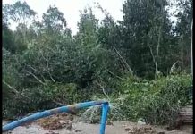 Jaringan pipa air baku Alalak pecah, distribusi air bersih ke pelanggan terganggu