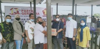 Bantuan logistik dari DPP Gerindra mulai disalurkan ke warga korban banjir