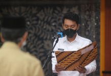 Saidi Mansyur, melantik tiga pejabat fungsional di lingkup Pemkab Banjar