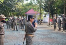 Amankan pelaksanaan Pilkades serentak, Sat Pol PP Banjar turunkan ratusan anggotanya