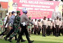 Jelang lebaran, Polres Banjar gelar apel gabungan
