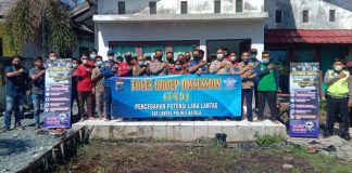 Satlantas Polres Batola berikan penyuluhan kepada anggota Damkar dan BPK