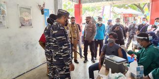 Lanal Banjarmasin gelar vaksinasi massal tahap II bagi warga pesisir di Tanah Laut