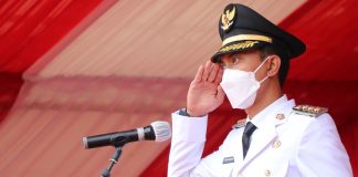 Bupati Banjar menjadi Inspektur upacara peringatan HUT RI ke 76 di Kabupaten Banjar