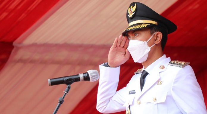 Bupati Banjar menjadi Inspektur upacara peringatan HUT RI ke 76 di Kabupaten Banjar