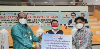 Lawan Covid 19, Kadin bantu Kalsel 200 tabung oksigen