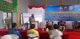 Kapolres Barito Kuala canangkan Anjir Pasar sebagai kampung tangguh anti narkoba