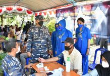 Lanal Banjarmasin kembali gelar vaksinasi massal covid 19 ke 51 dosis pertama dan kedua