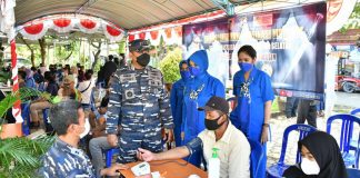 Lanal Banjarmasin kembali gelar vaksinasi massal covid 19 ke 51 dosis pertama dan kedua