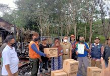 BPBD Banjar, salurkan bantuan sembako untuk Warga korban kebakaran Desa Simpang Empat
