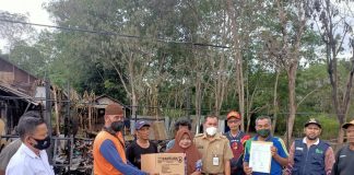 BPBD Banjar, salurkan bantuan sembako untuk Warga korban kebakaran Desa Simpang Empat