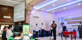 363 pejabat dilingkup Pemkab Banjar, dilantik dan diambil sumpahnya