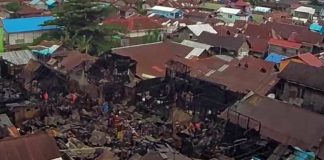 Api berkobar di Gang Sadar dan Sejiran, belasan rumah hangus dalam musibah ini