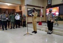Bupati Saidi Mansyur, pimpin apel gelar pasukan operasi kepolisian terpusat Lilin Intan 2021